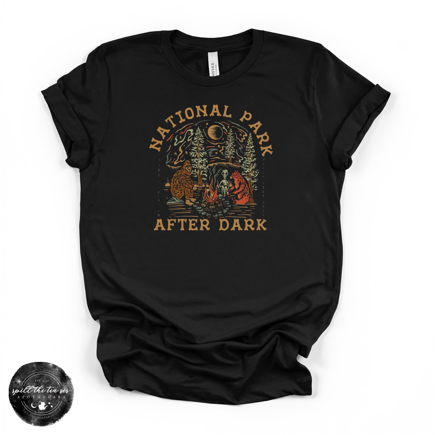 National Park After Dark Cryptid Tee | Bigfoot  Graphic T-Shirt