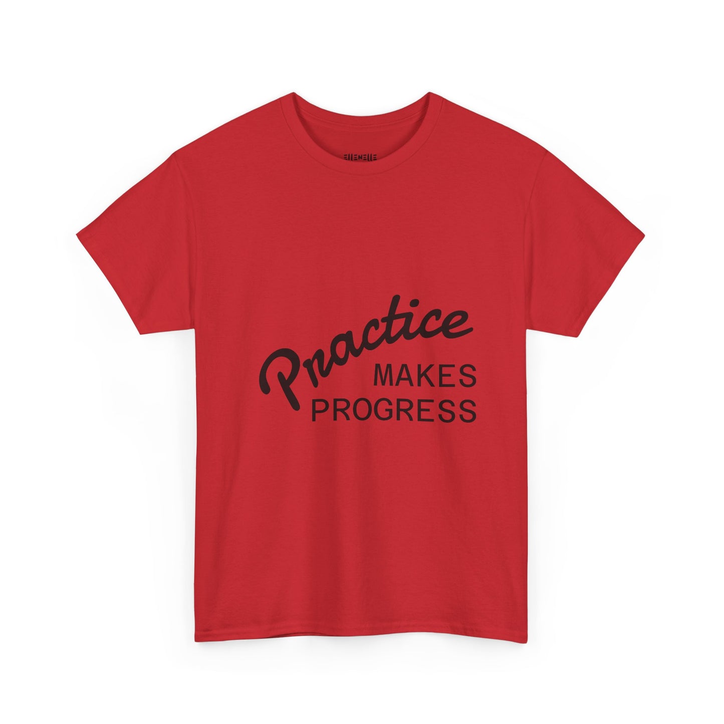 Unisex Heavy Cotton Tee with 'Practice Makes Progress'