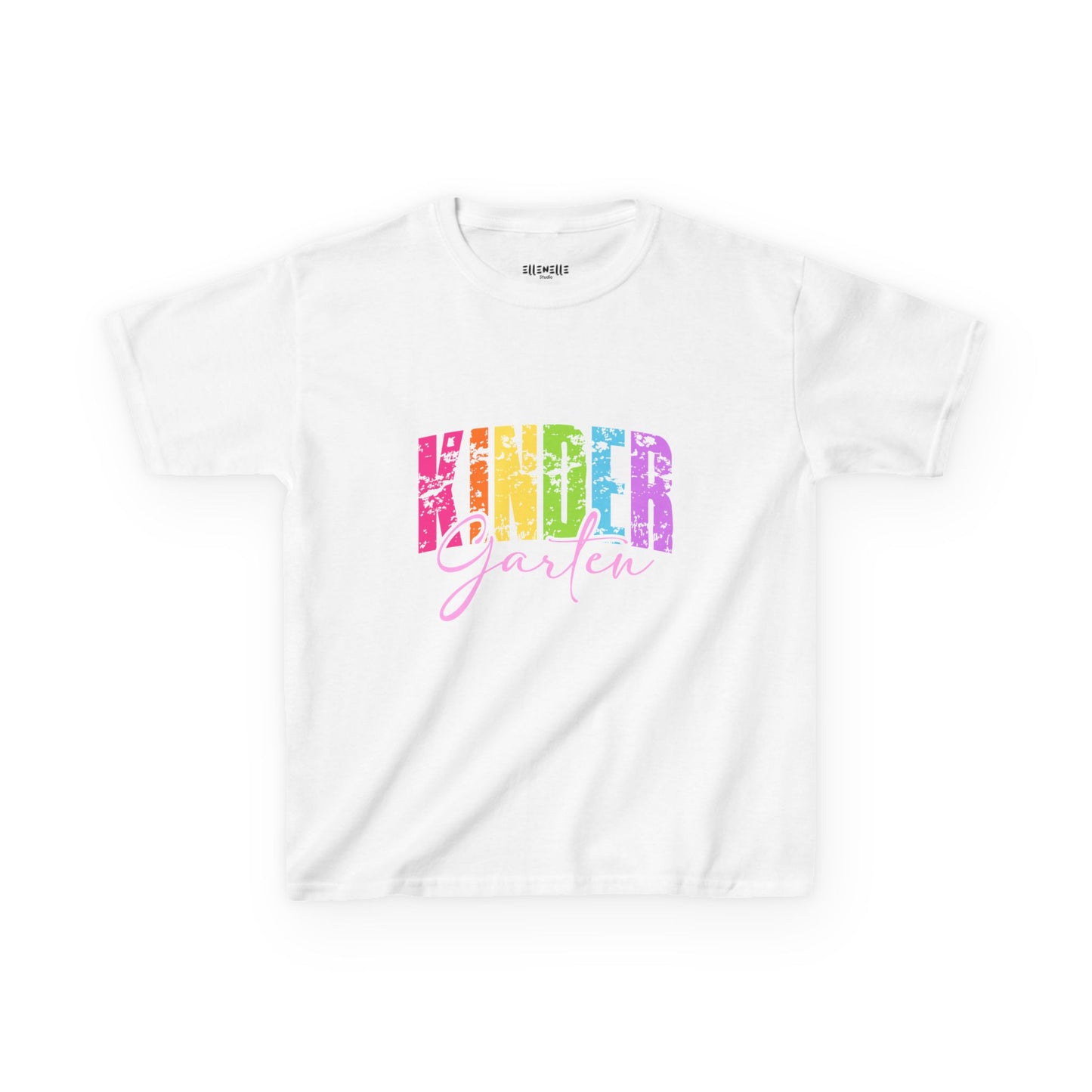Distressed Kindergarten T‑Shirt — Bright Back-to-School Tee