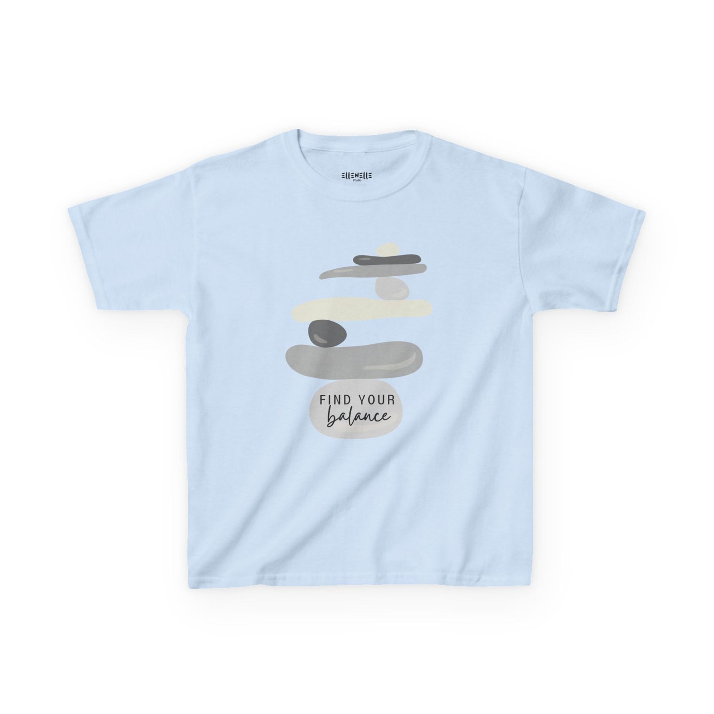 Find Your Balance Motivational Kids T-Shirt, Positive Affirmation Shirt, Gift for Children, Encouraging Apparel