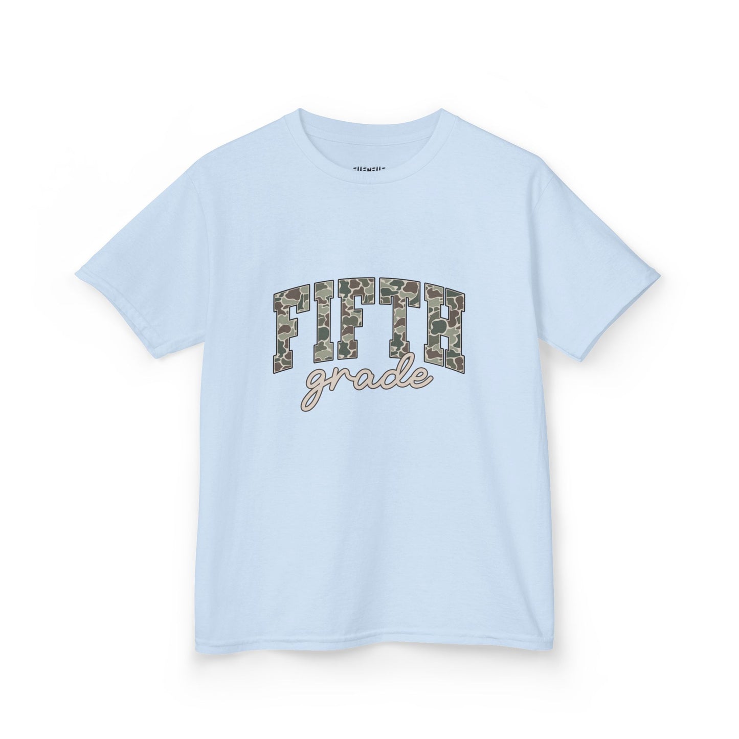 Camo Fourth Grade T‑Shirt — Neutral Back-to-School Tee