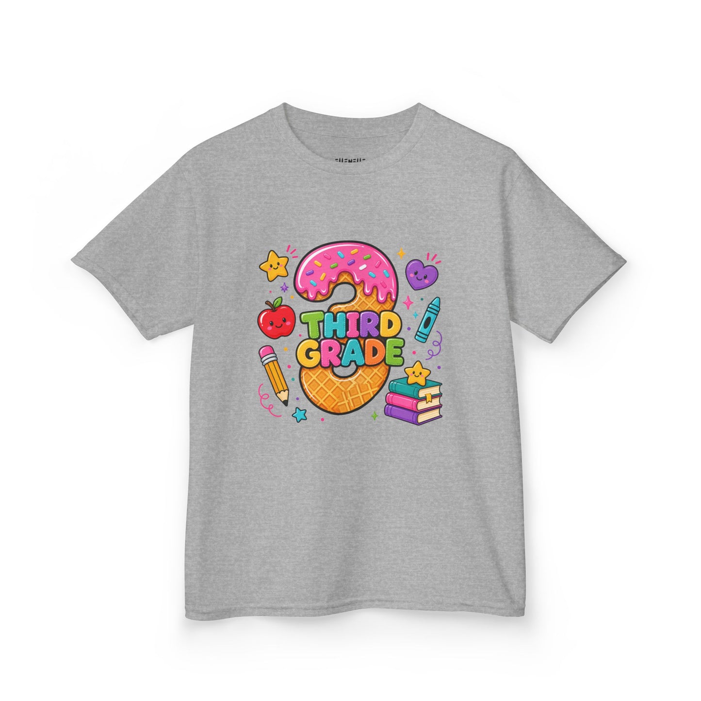 3rd Grade T‑Shirt — Cute Ice Cream Pencil Tee