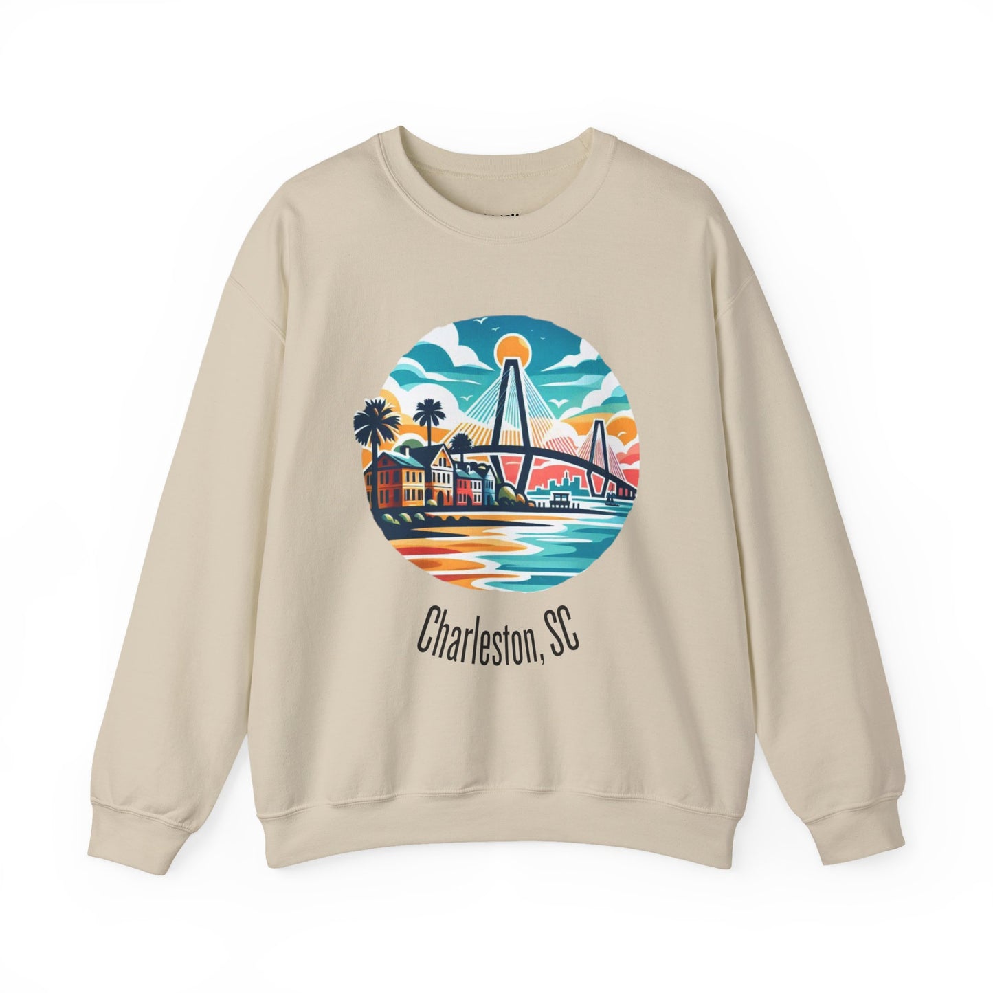Charleston SC Sweatshirt, Cozy Crewneck, Charleston Gift, Travel Souvenir, Unisex Sweatshirt, Beach Vibes Apparel, Casual Wear