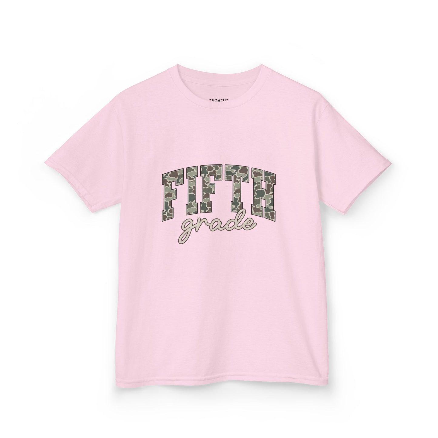 Camo Fourth Grade T‑Shirt — Neutral Back-to-School Tee