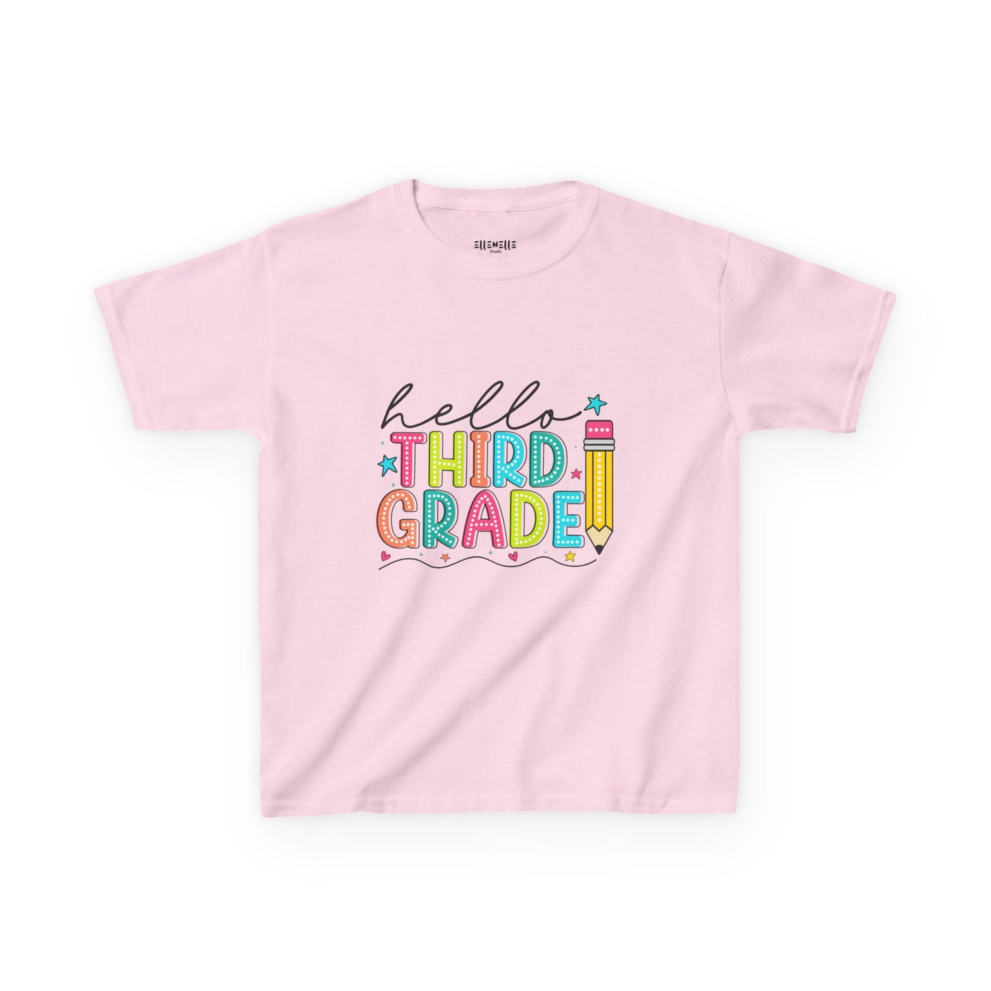 Hello Third Grade T‑Shirt — Bright Back-to-School Tee