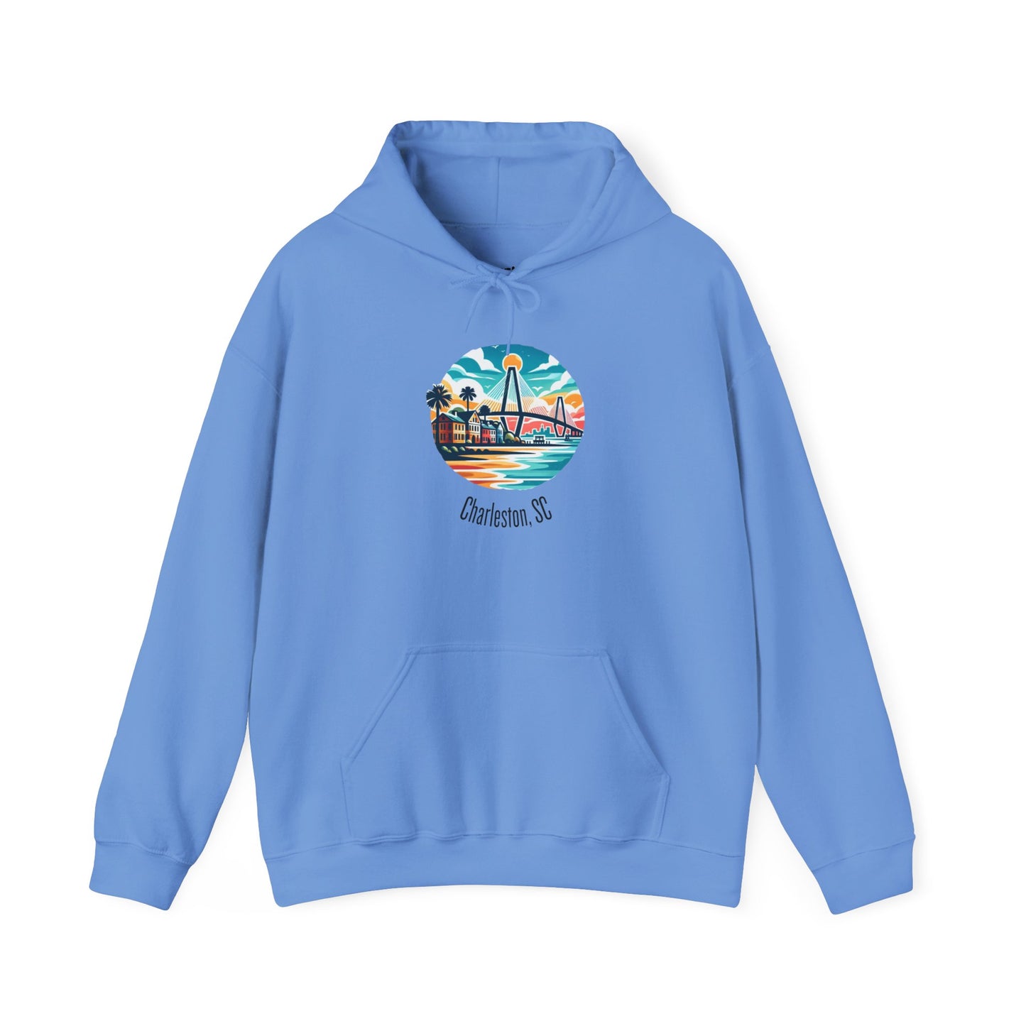 Charleston SC Hoodie, Coastal Sweatshirt, Beach Lover Gift, Unisex Pullover, Summer Vacation Apparel