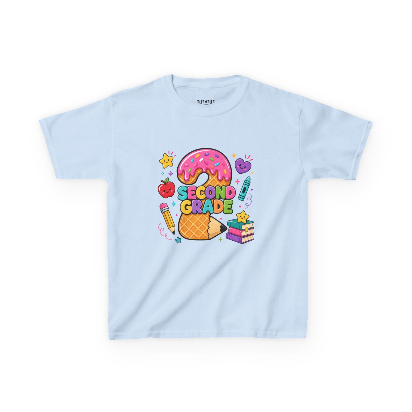 2nd Grade T‑Shirt — Cute Ice Cream Pencil Tee