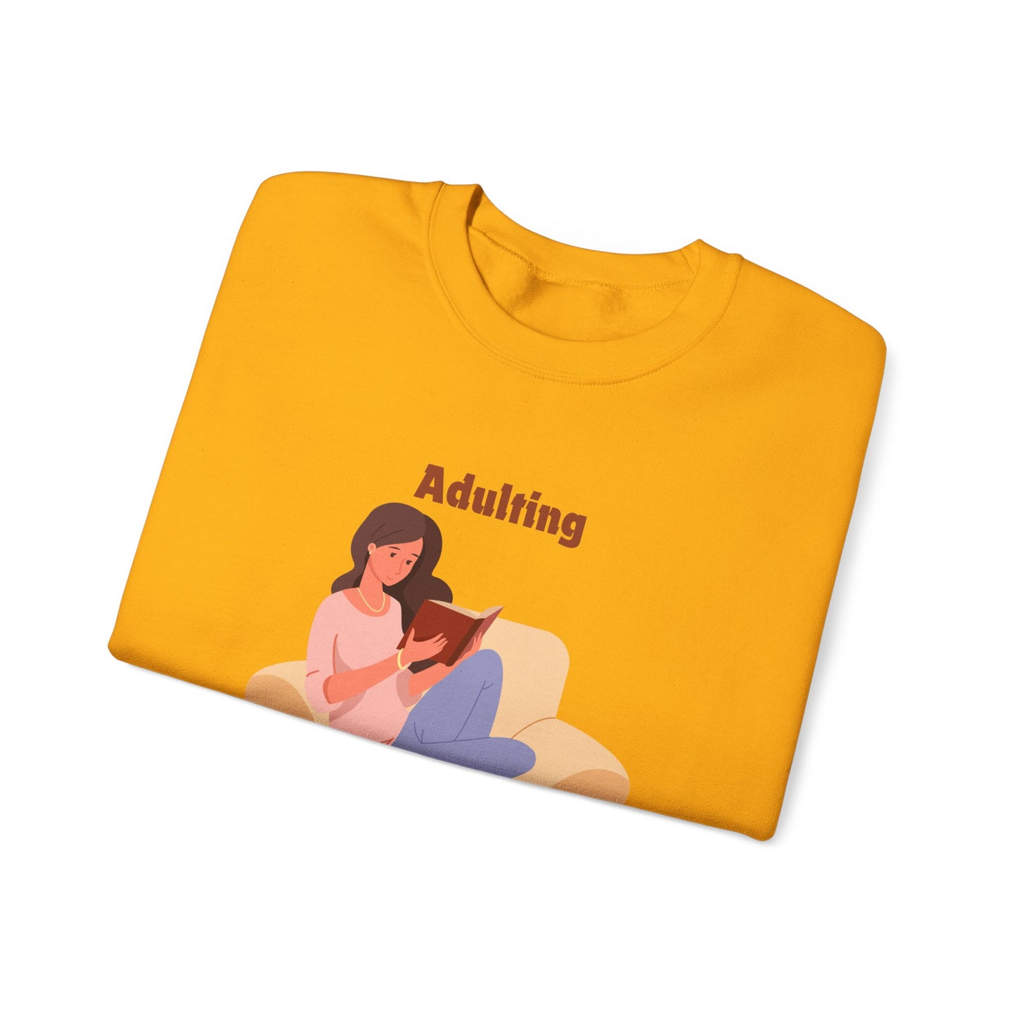 Adulting Cuts into My Reading Time Sweatshirt, Perfect Gift for Book Lovers, Literary Apparel, Cozy Reading Gift, Cute Bookworm Crewneck