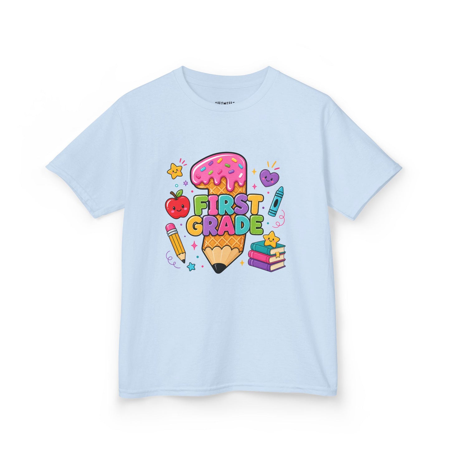 1st Grade T‑Shirt — Cute Ice Cream Pencil Tee
