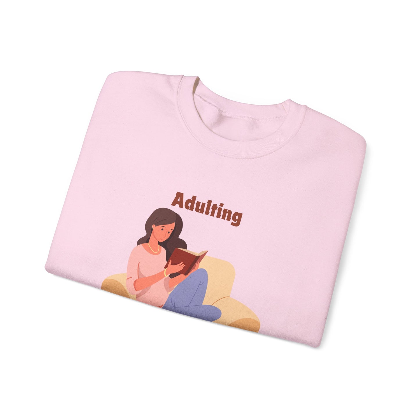 Adulting Cuts into My Reading Time Sweatshirt, Perfect Gift for Book Lovers, Literary Apparel, Cozy Reading Gift, Cute Bookworm Crewneck