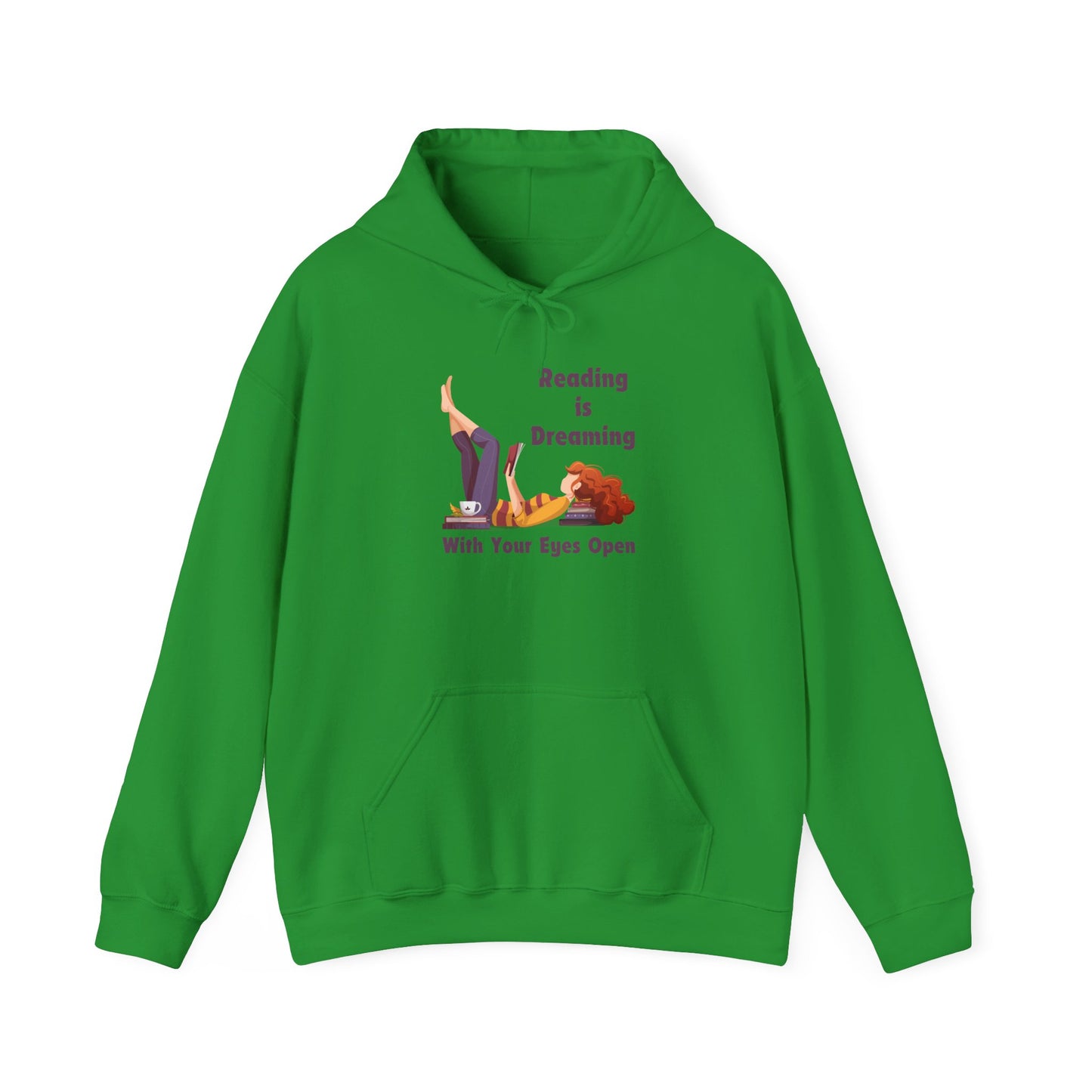 Reading is Dreaming With My Eyes Open... Unisex Hooded Sweatshirt with Library Design, Cozy Literature Hoodie for Book Lovers, Perfect Gift for Readers, Literary [...]