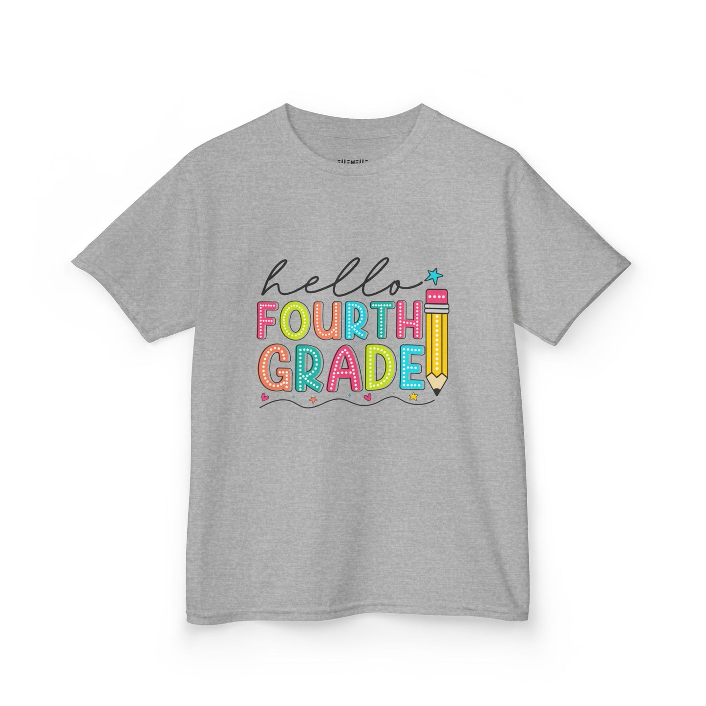 Hello Fourth Grade T‑Shirt — Bright Back-to-School Tee