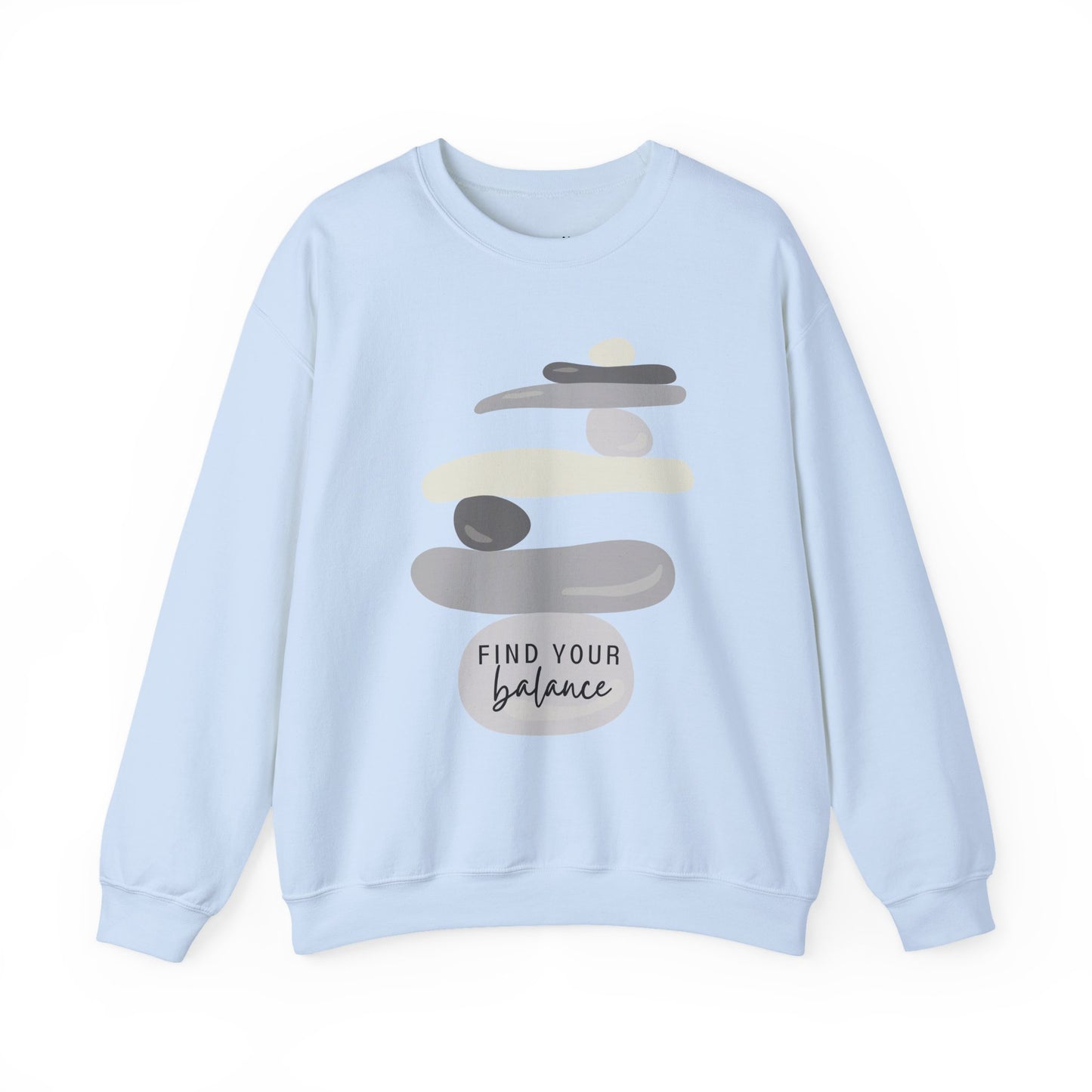 Find Your Balance Empowering Unisex Crewneck Sweatshirt, Affirmation Apparel, Motivational Gift, Cozy Self-Care Clothing, Inspirational Wear