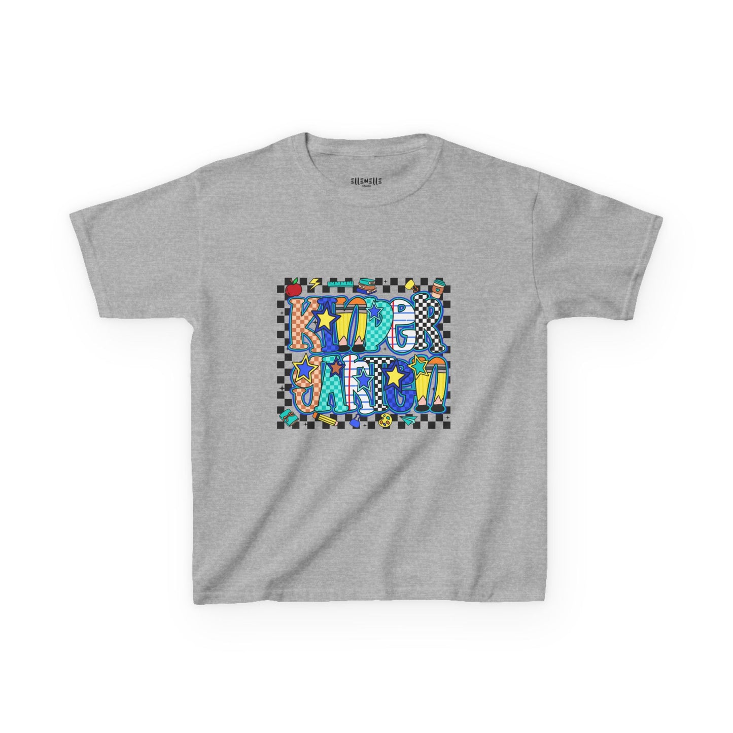 Kindergarten T‑Shirt — Checkerboard Back-to-School Tee