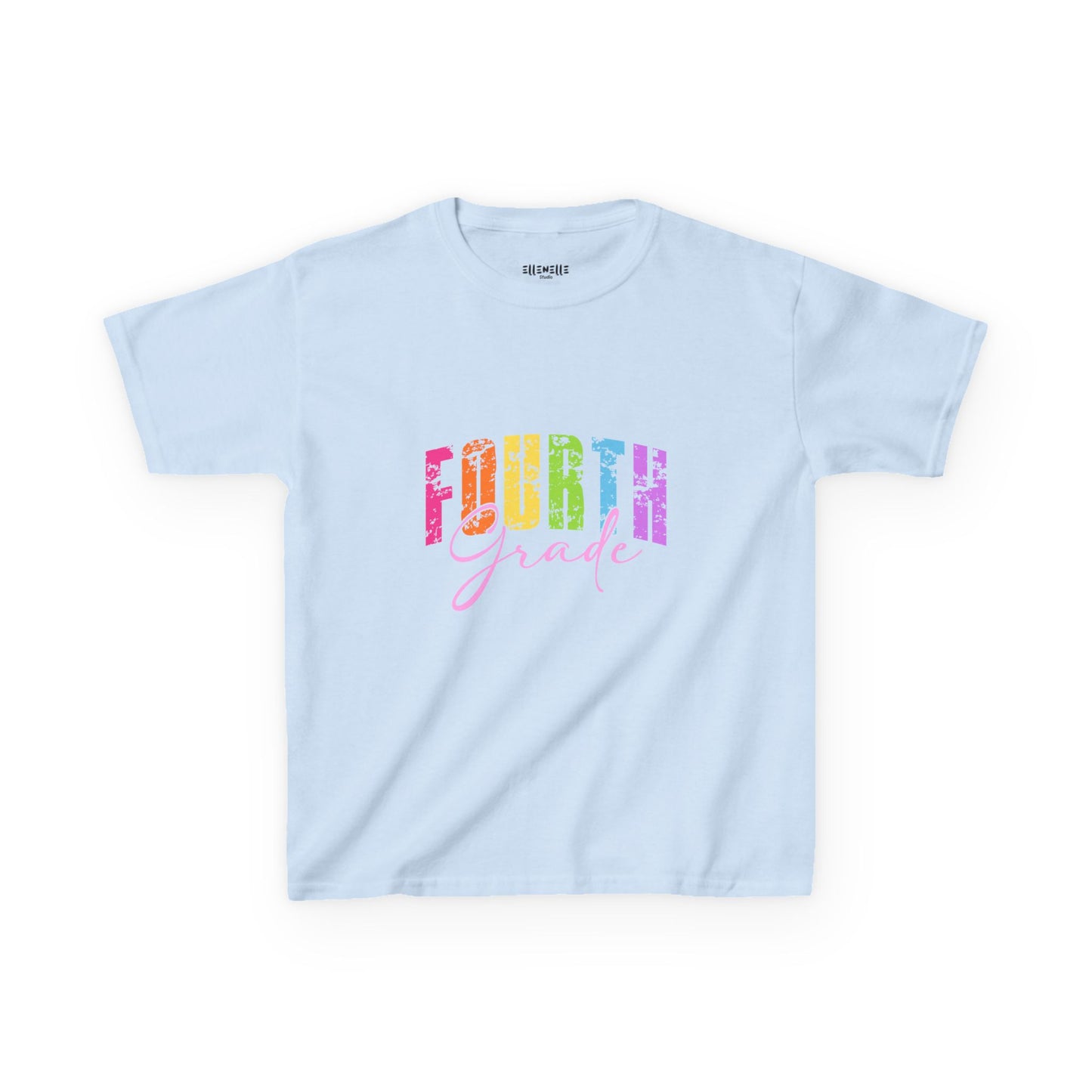 Distressed Fourth Grade T‑Shirt — Bright Back-to-School Tee