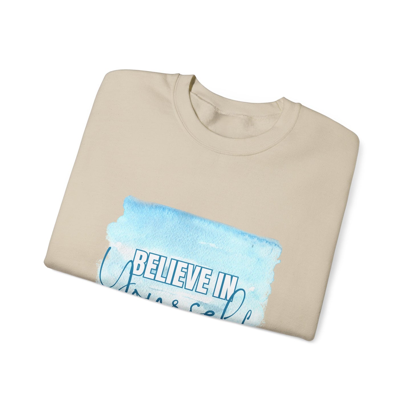 Believe in Yourself Empowering Unisex Crewneck Sweatshirt, Affirmation Apparel, Motivational Gift, Cozy Self-Care Clothing, Inspirational Wear