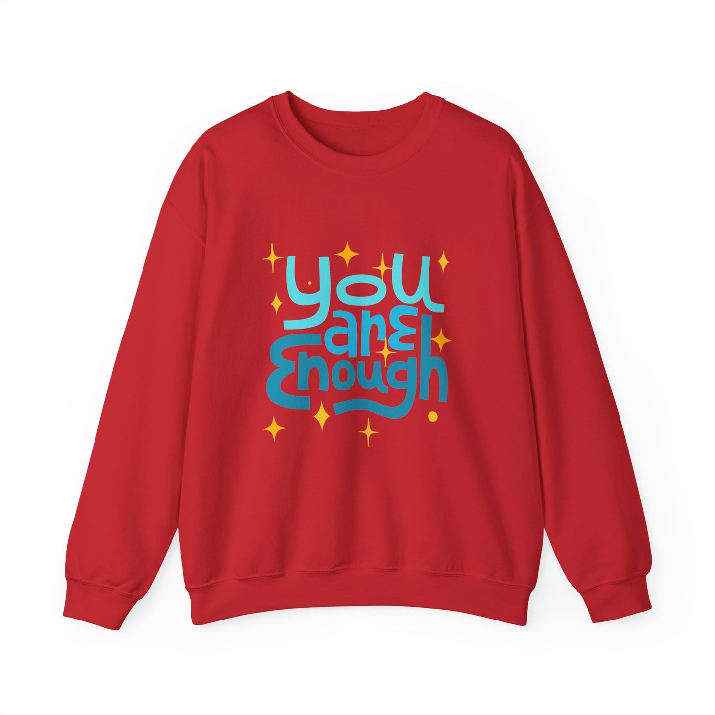 You Are Enough Empowering Unisex Crewneck Sweatshirt, Affirmation Apparel, Motivational Gift, Cozy Self-Care Clothing, Inspirational Wear