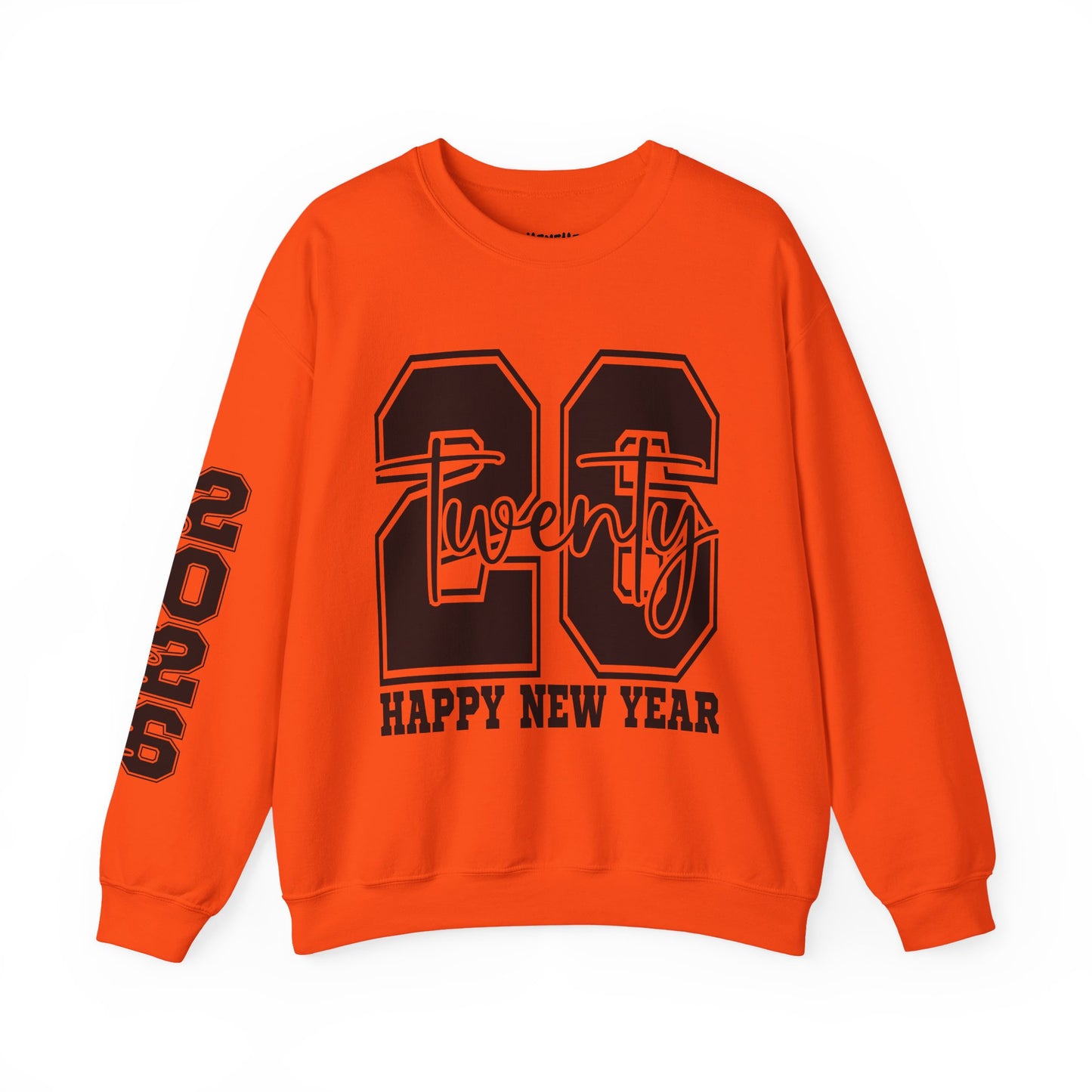 2026 Happy New Year Crewneck Sweatshirt — "Twenty twenty-six" Graphic Pullover