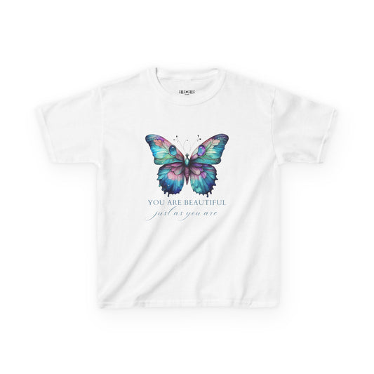You Are  Beautiful Motivational Kids T-Shirt, Positive Affirmation Shirt, Gift for Children, Encouraging Apparel