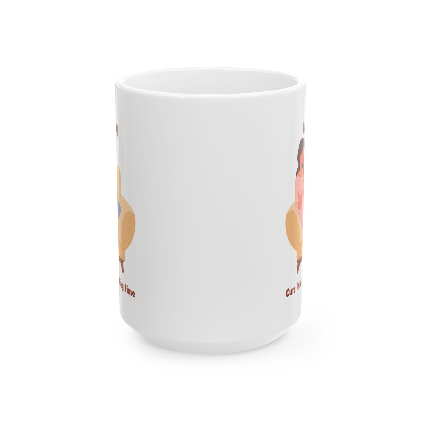 Adulting Cuts into My Reading Time Mug - Book Lover Ceramic Mug 11oz 15oz