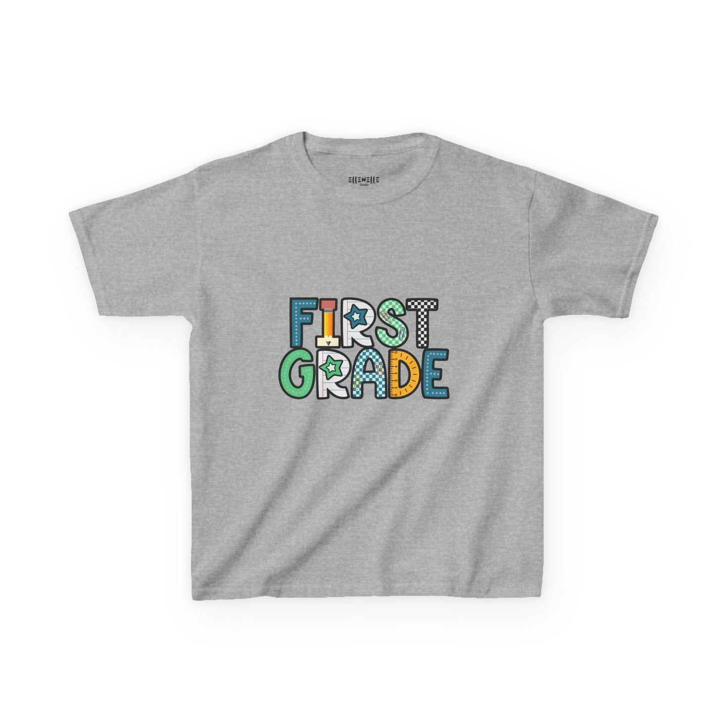 First Grade T‑Shirt — Blue Back-to-School Tee