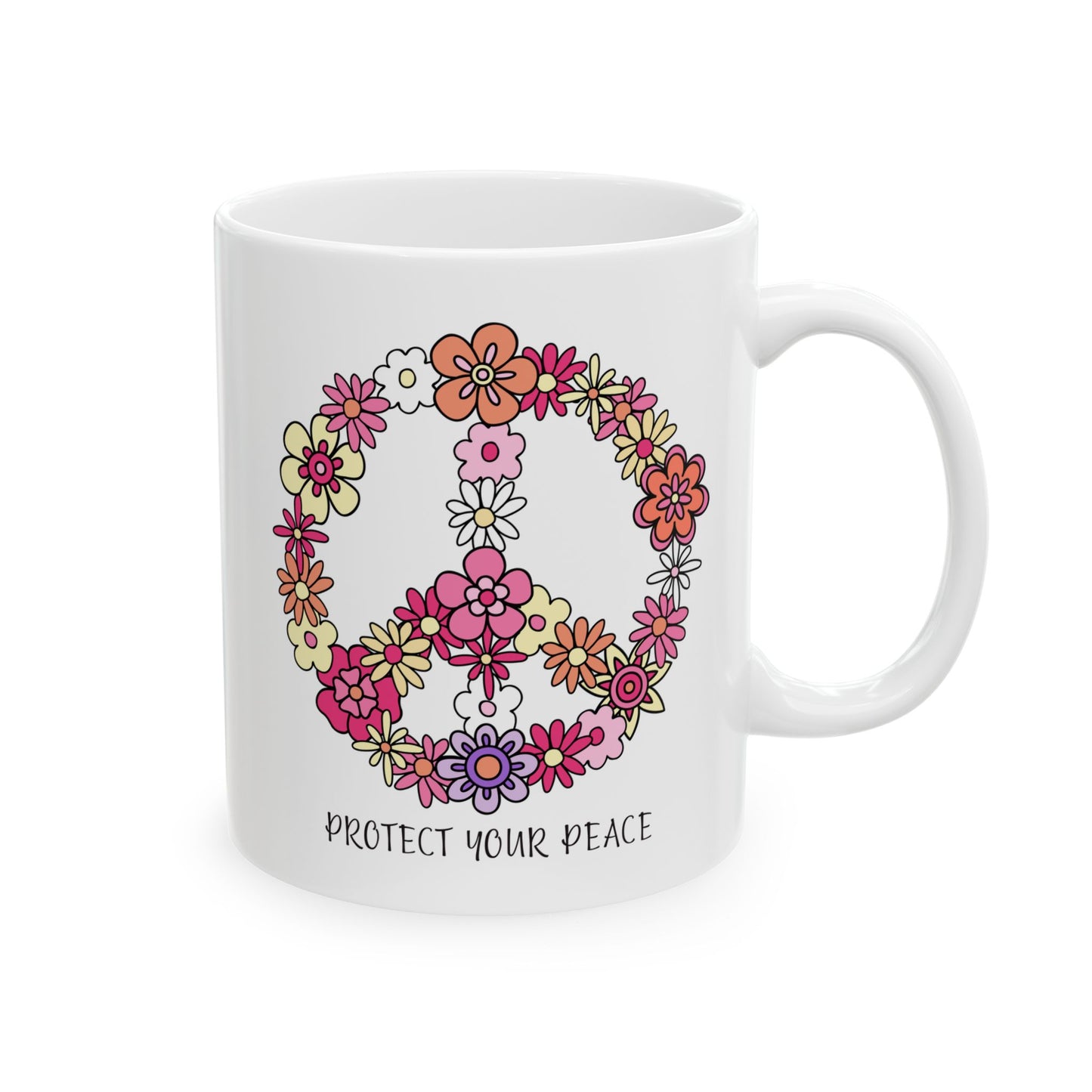 Protect Your Peace Inspirational Ceramic Mug, 11oz and 15oz Coffee Cup for Motivation, Great Gift for Friends, Birthday, Self-Care, Office Decor, [...]