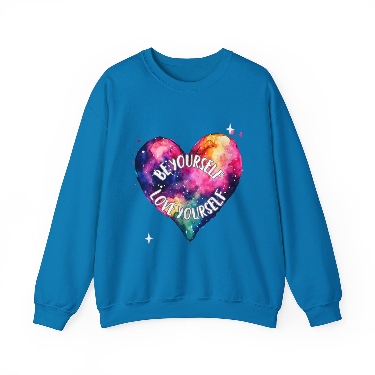 Be Yourself Love Yourself Empowering Unisex Crewneck Sweatshirt, Affirmation Apparel, Motivational Gift, Cozy Self-Care Clothing, Inspirational Wear