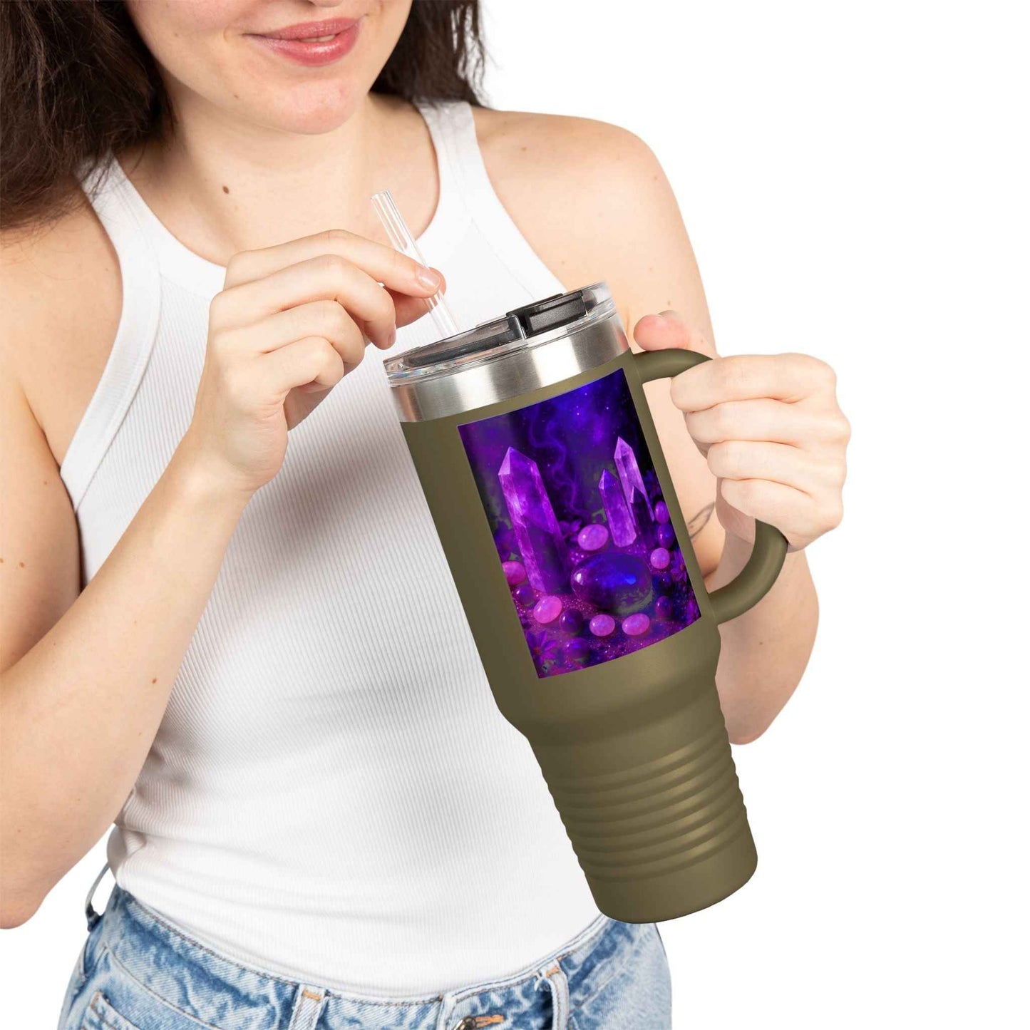TSS Crystals Insulated Travel Mug - 40oz Crystal Design
