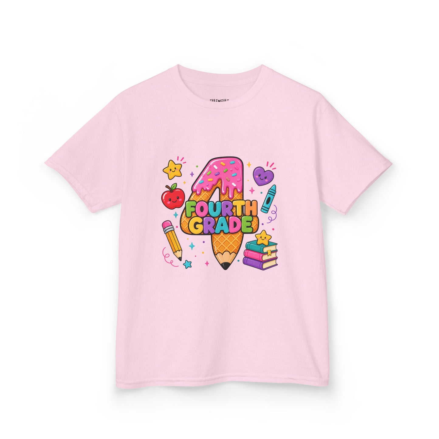 4th Grade T‑Shirt — Cute Ice Cream Pencil Tee