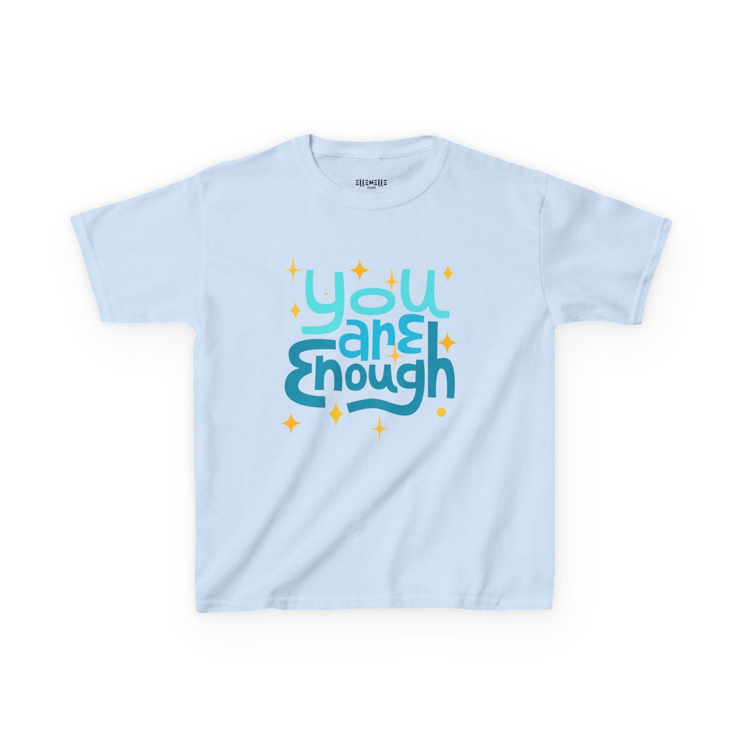Colorful You Are Enough, Motivational Kids T-Shirt, Positive Affirmation Shirt, Gift for Children, Encouraging Apparel