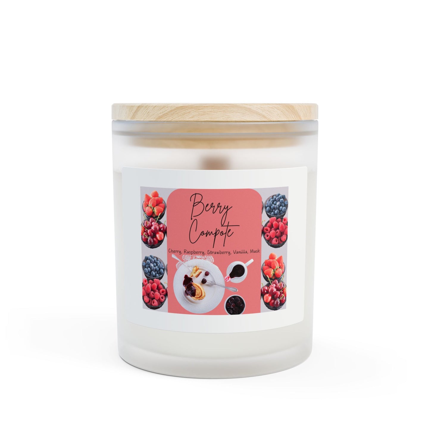 Berry Compote Scented Candle - 11oz Frosted Glass