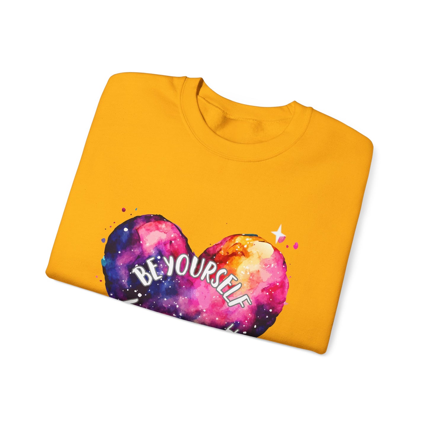 Be Yourself Love Yourself Empowering Unisex Crewneck Sweatshirt, Affirmation Apparel, Motivational Gift, Cozy Self-Care Clothing, Inspirational Wear