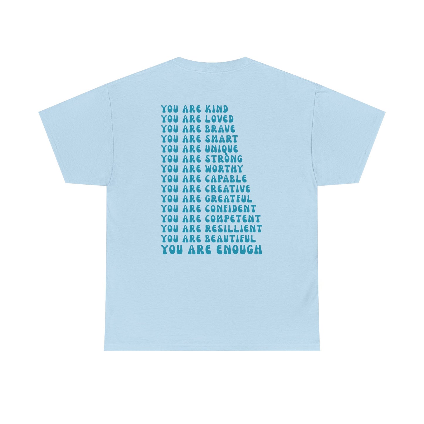 You Are Enough Empowering Unisex Heavy Cotton Tee, Self-Love T-Shirt, Affirmation Apparel, Gift for Friends, Motivational Clothing