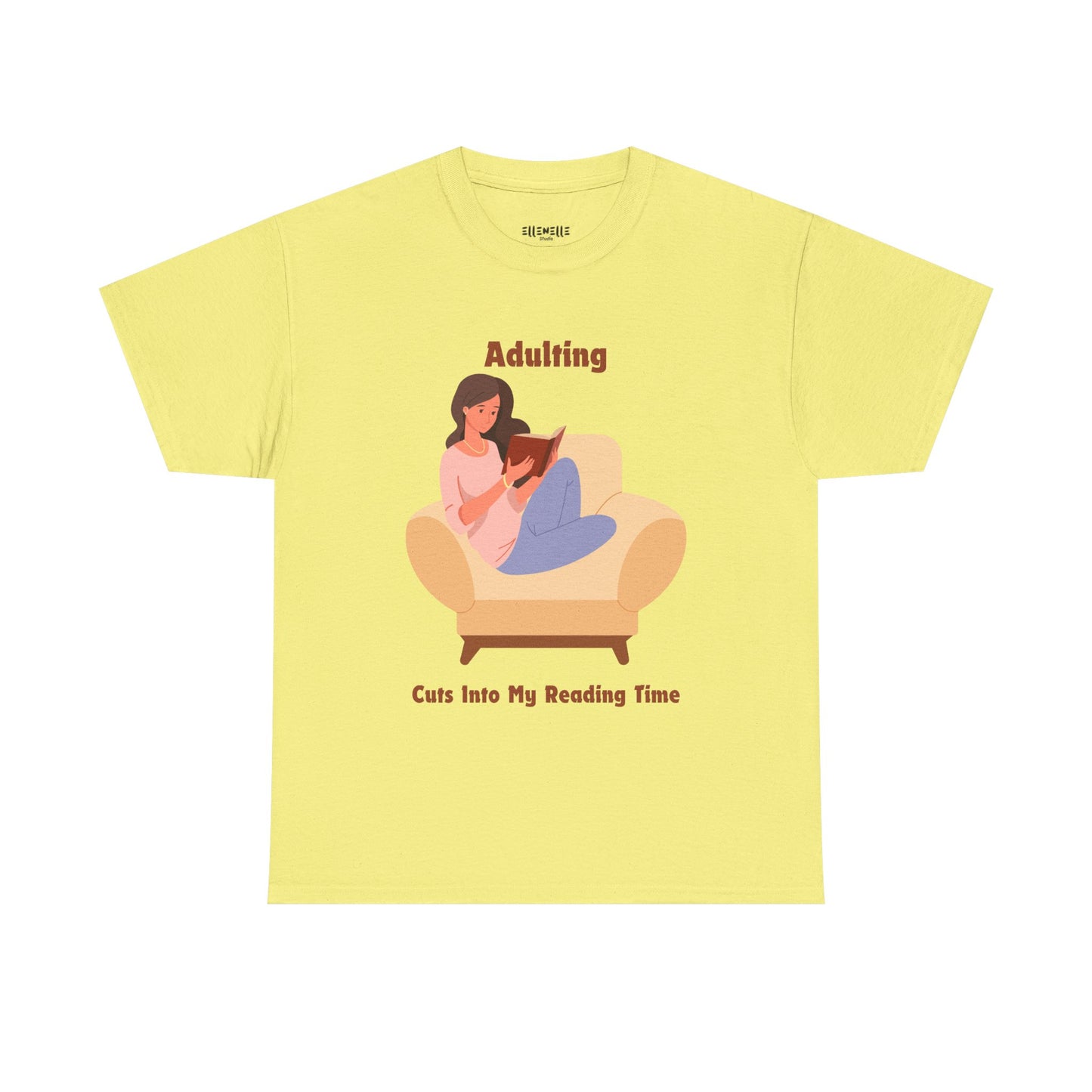Adulting Cuts into My Reading Time T-Shirt, Unisex Tee