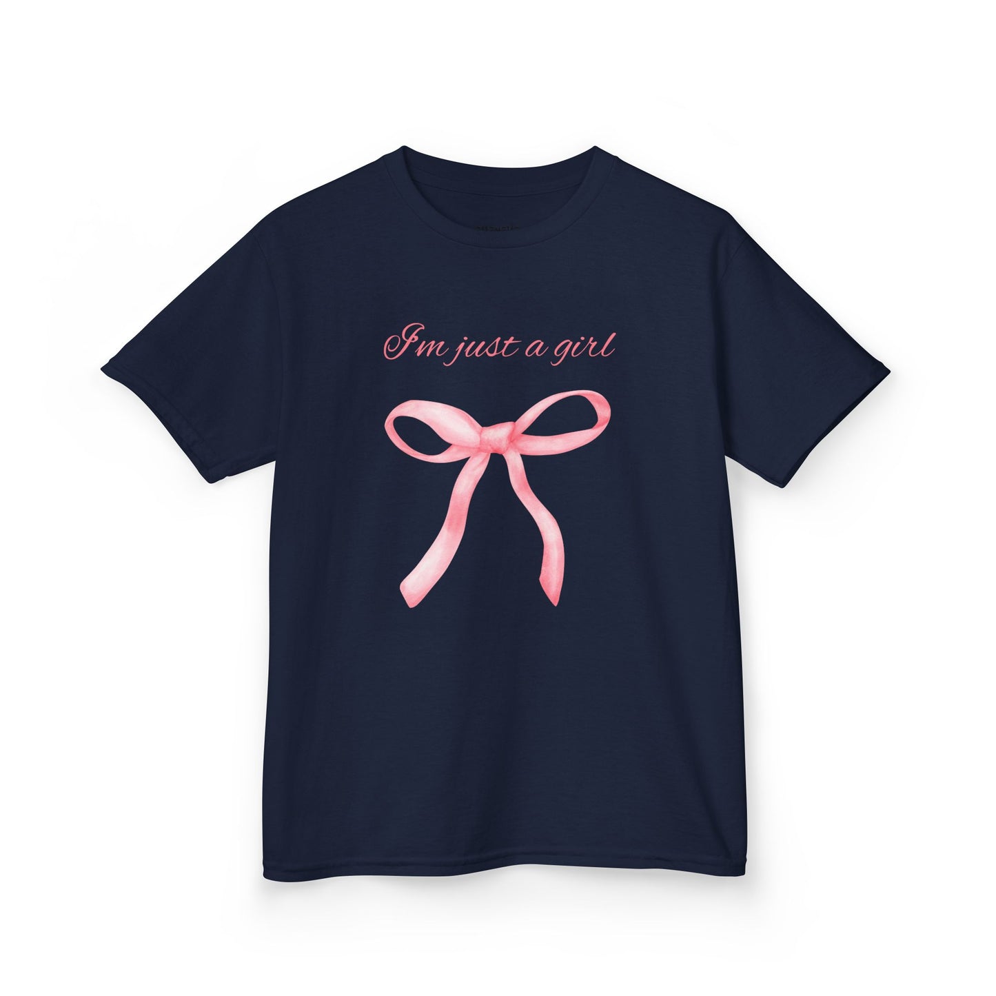 I'm Just a Girl, Pink Bow Cotton Tee, Pink Bow T-Shirt