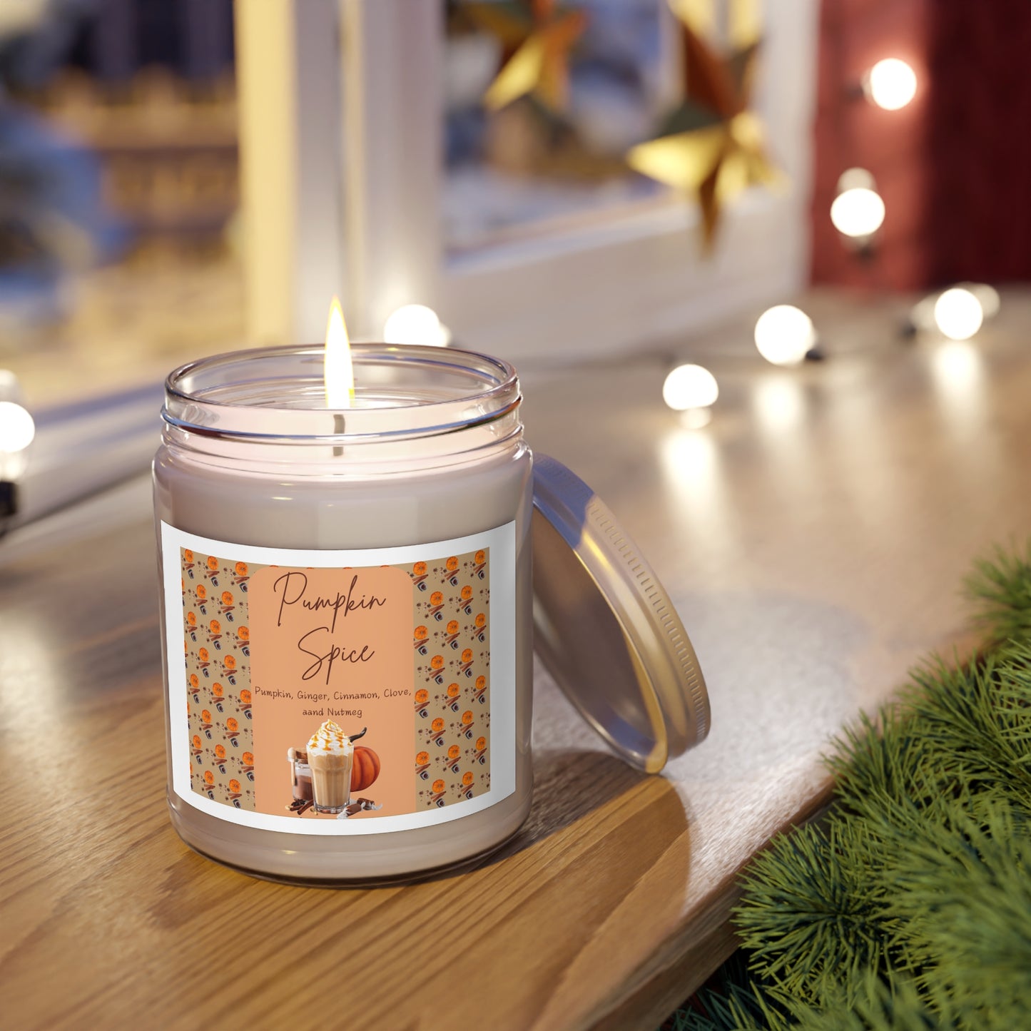 Pumpkin Spice Scented Soy Candle - Cozy Fall Aroma - 9oz