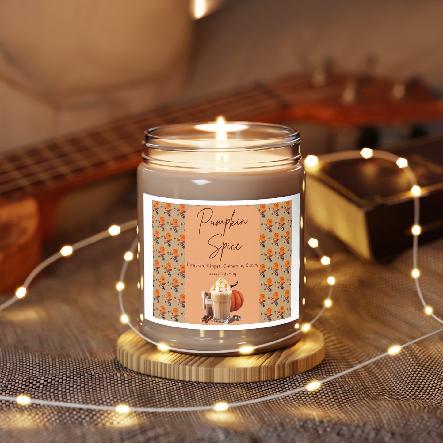 Pumpkin Spice Scented Soy Candle - Cozy Fall Aroma - 9oz