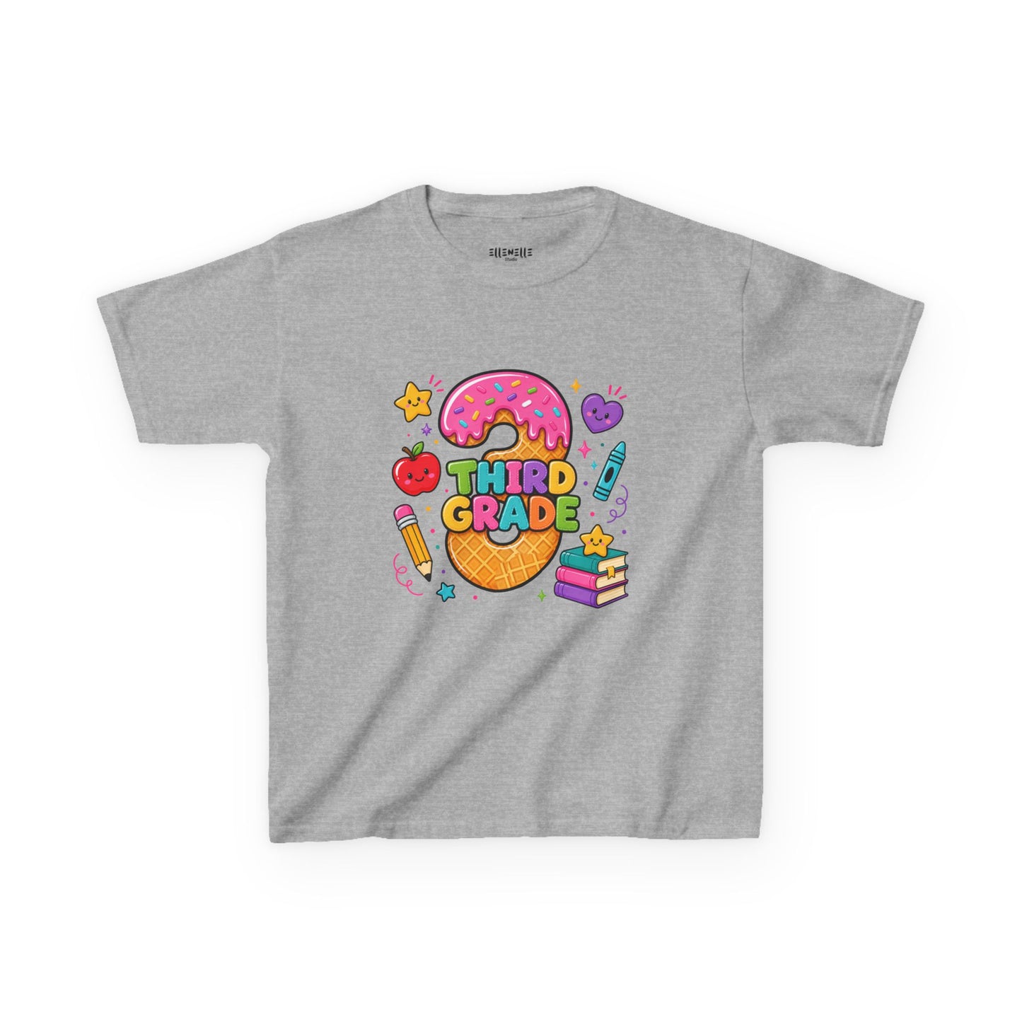 3rd Grade T‑Shirt — Cute Ice Cream Pencil Tee