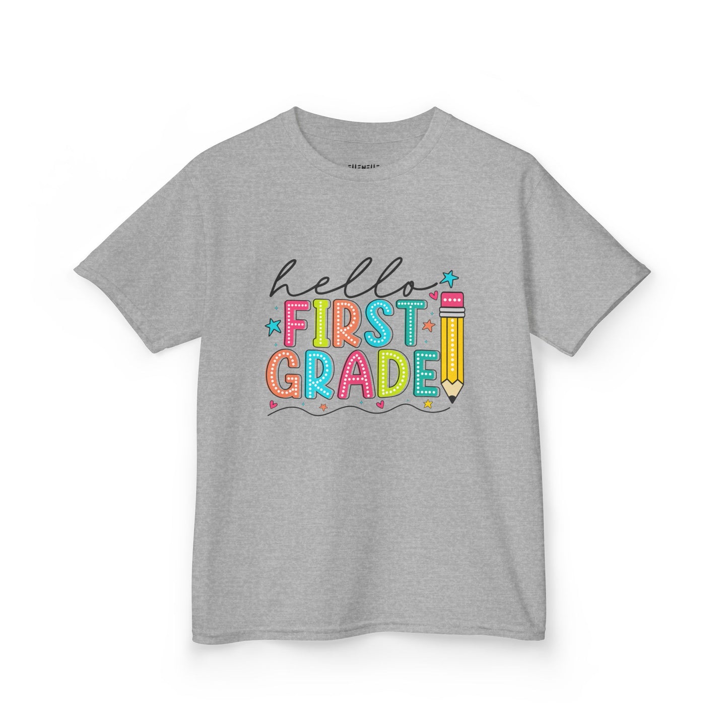 Hello First Grade T‑Shirt — Bright Back-to-School Tee