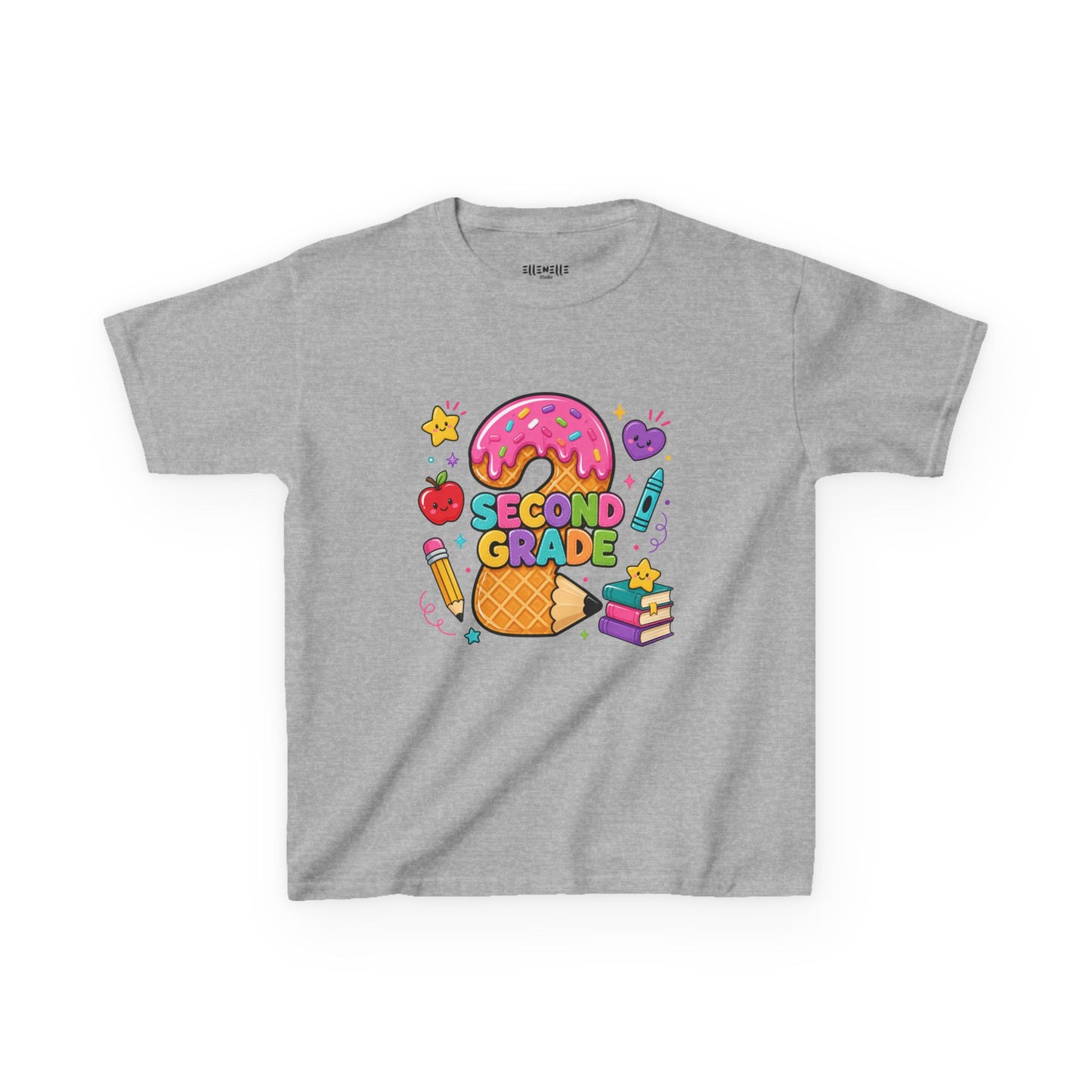 2nd Grade T‑Shirt — Cute Ice Cream Pencil Tee