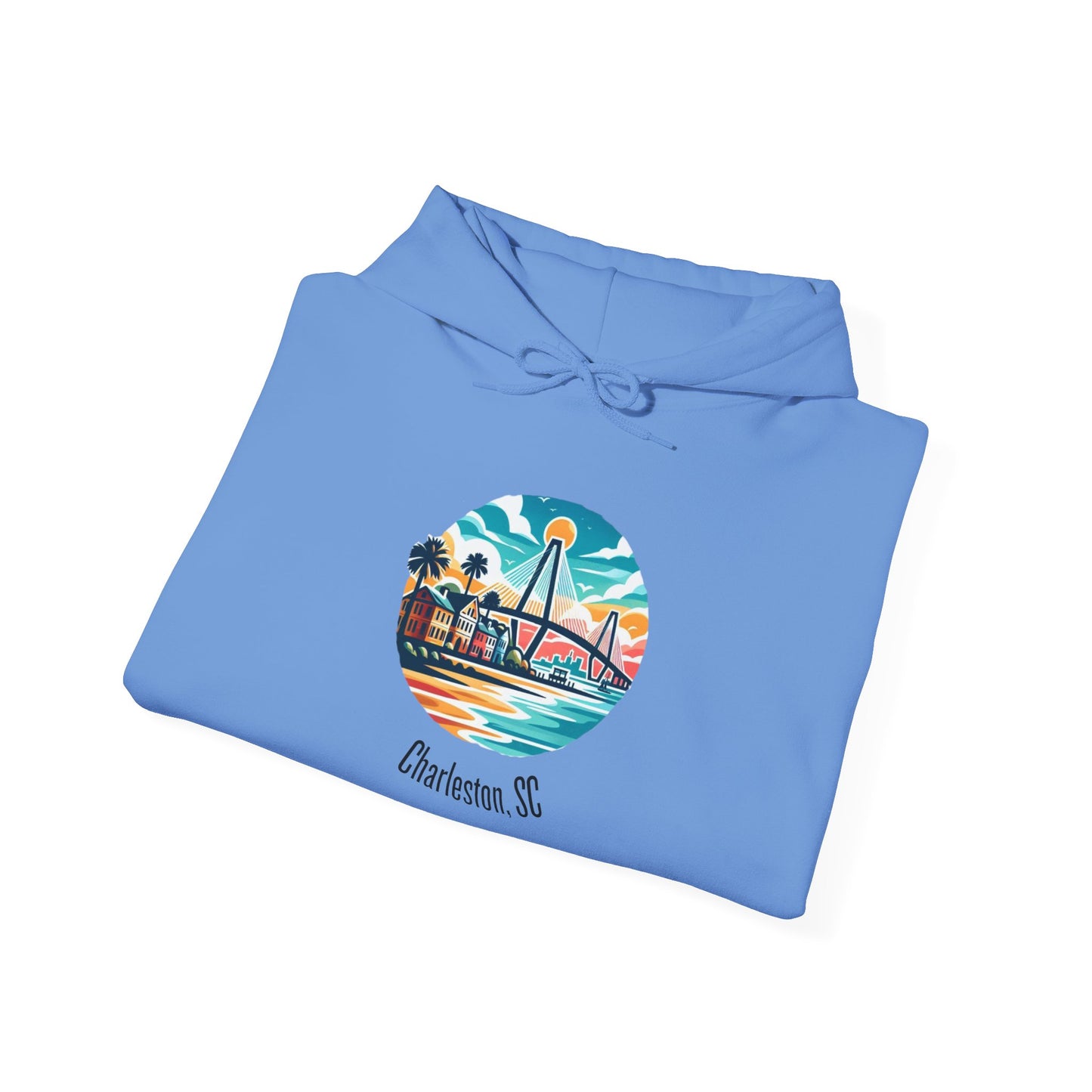 Charleston SC Hoodie, Coastal Sweatshirt, Beach Lover Gift, Unisex Pullover, Summer Vacation Apparel