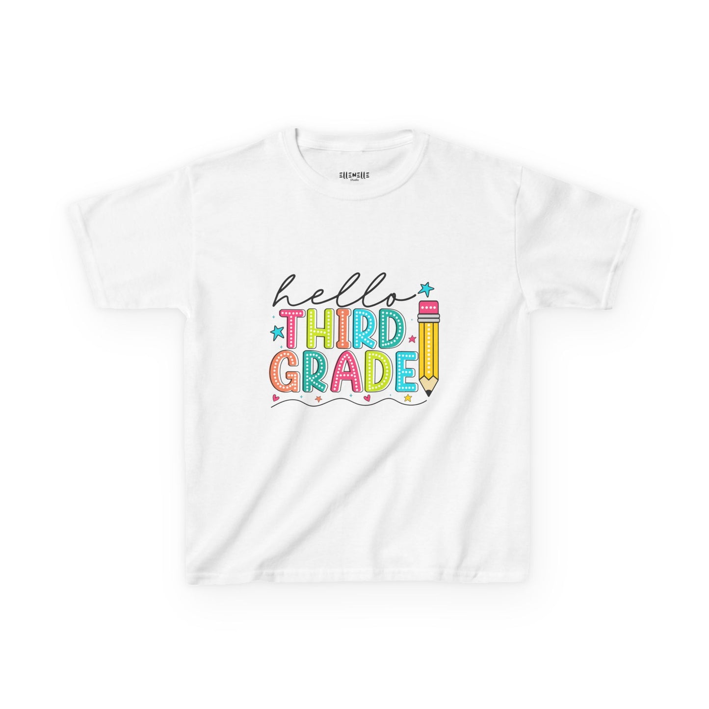 Hello Third Grade T‑Shirt — Bright Back-to-School Tee