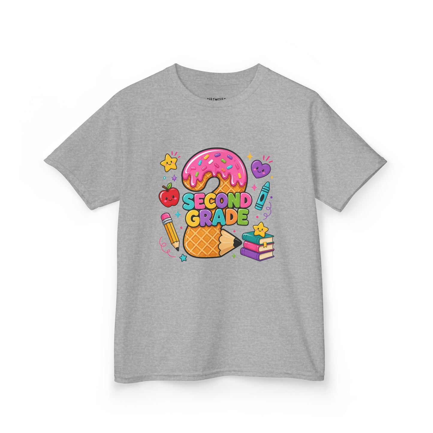 2nd Grade T‑Shirt — Cute Ice Cream Pencil Tee