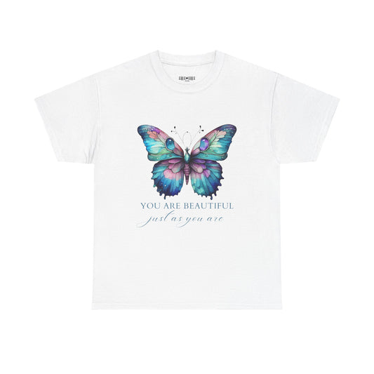 You Are  Beautiful Empowering Unisex Heavy Cotton Tee, Self-Love T-Shirt, Affirmation Apparel, Gift for Friends, Motivational Clothing