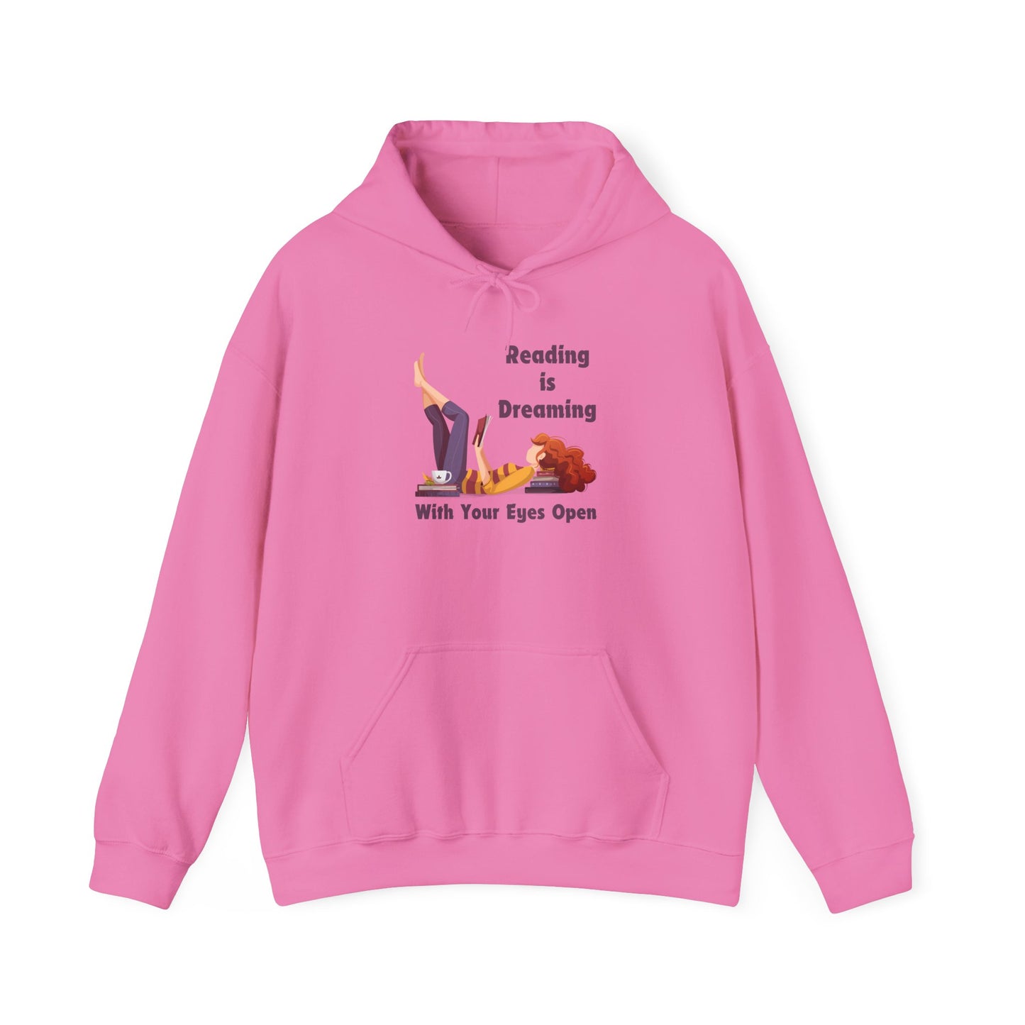 Reading is Dreaming With My Eyes Open... Unisex Hooded Sweatshirt with Library Design, Cozy Literature Hoodie for Book Lovers, Perfect Gift for Readers, Literary [...]