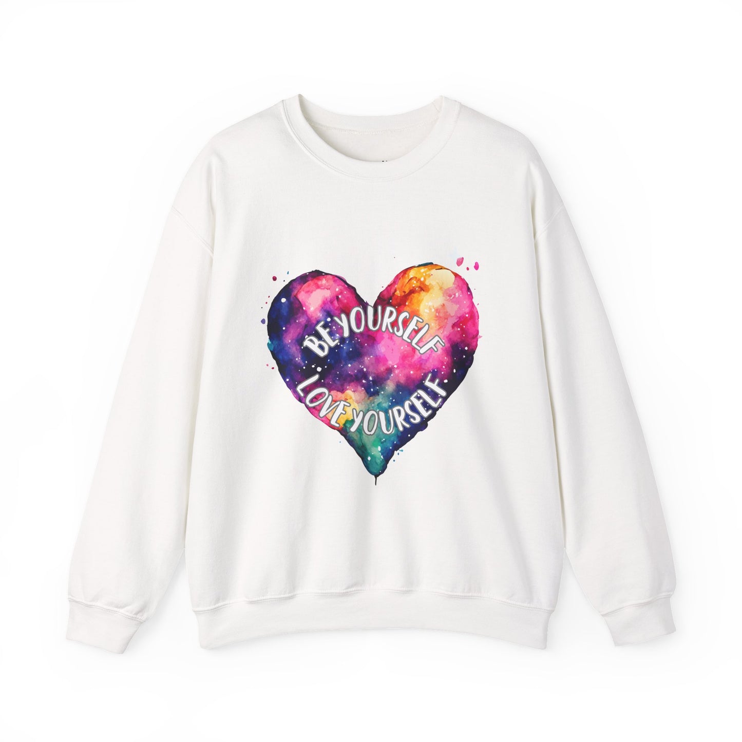 Be Yourself Love Yourself Empowering Unisex Crewneck Sweatshirt, Affirmation Apparel, Motivational Gift, Cozy Self-Care Clothing, Inspirational Wear