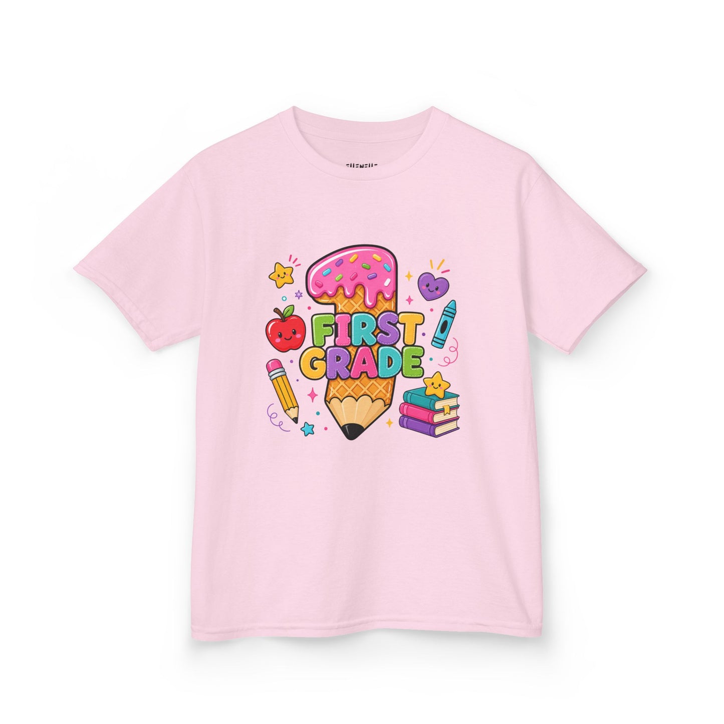 1st Grade T‑Shirt — Cute Ice Cream Pencil Tee