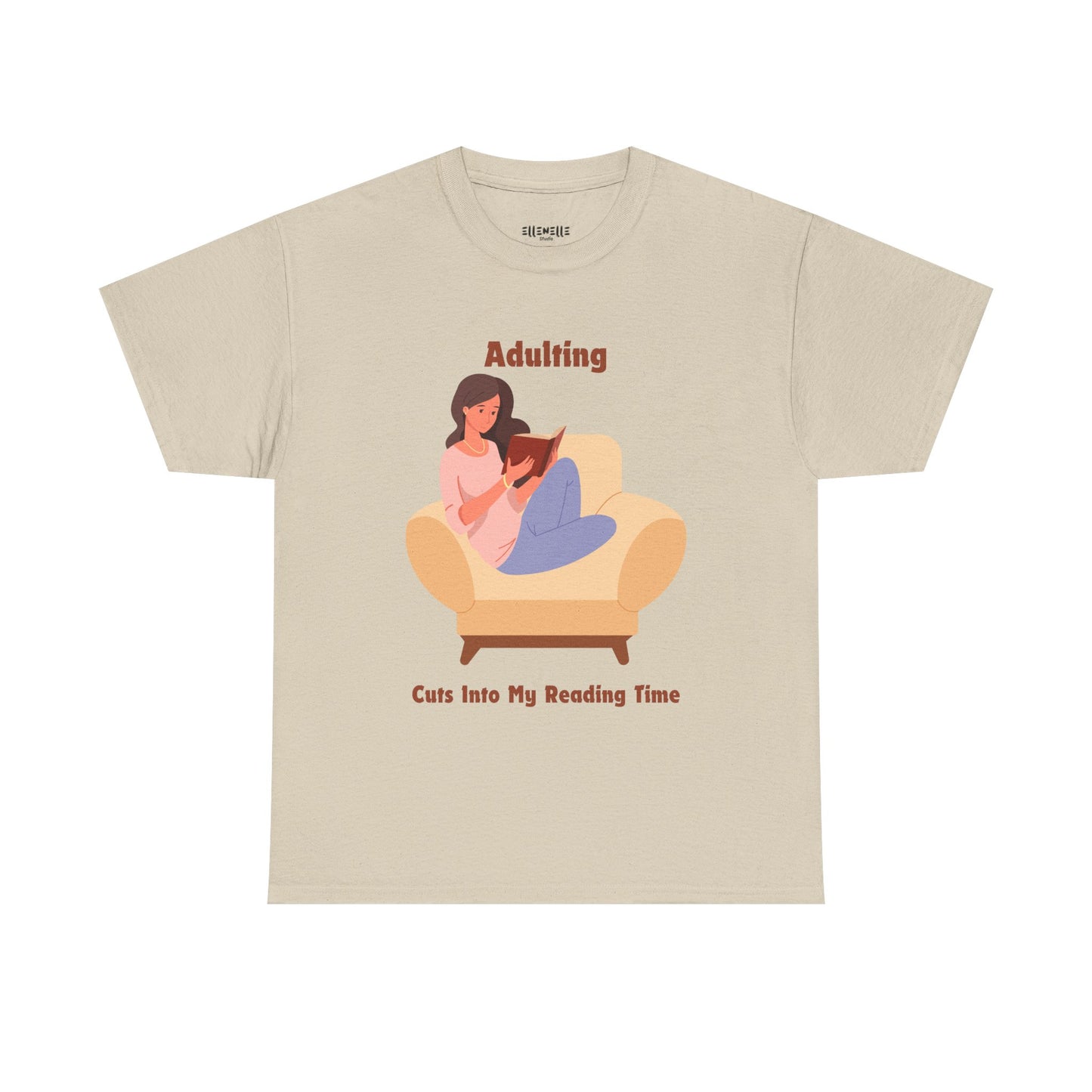 Adulting Cuts into My Reading Time T-Shirt, Unisex Tee