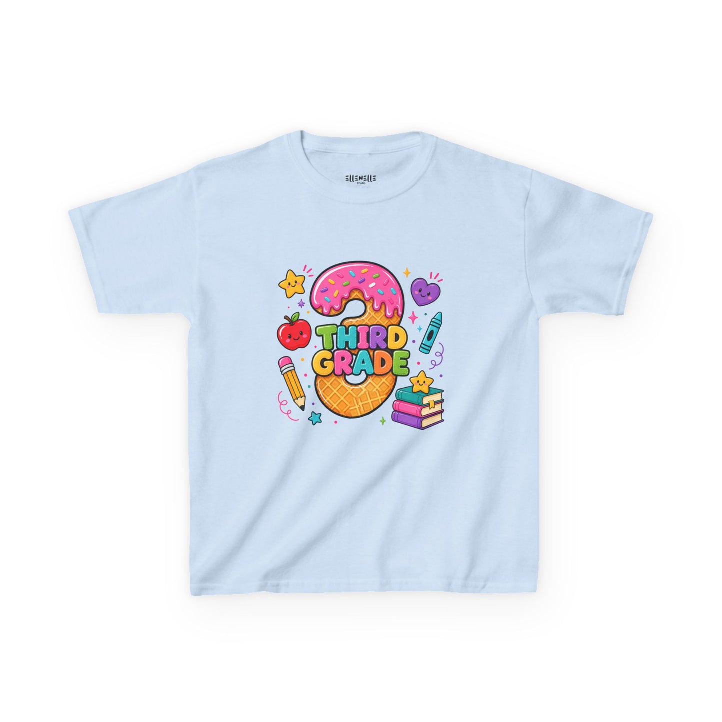 3rd Grade T‑Shirt — Cute Ice Cream Pencil Tee