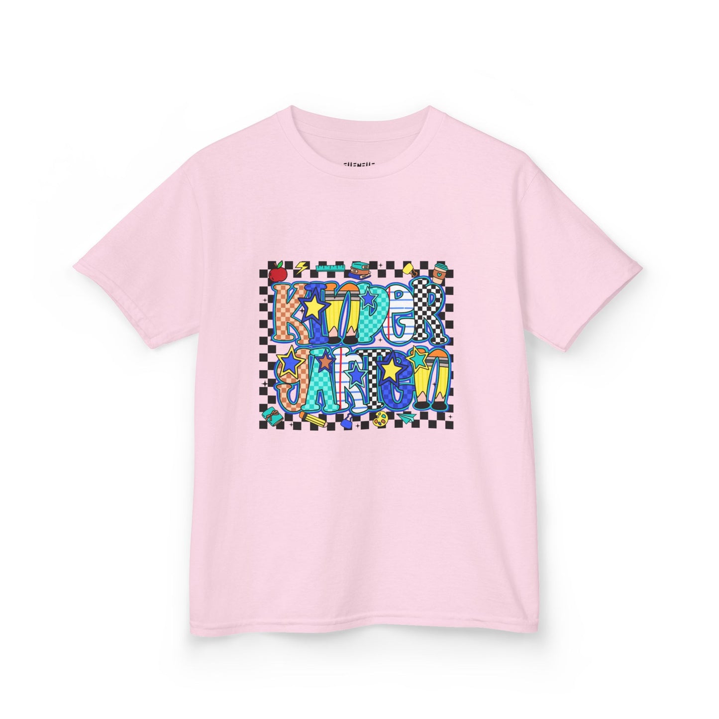 Kindergarten T‑Shirt — Checkerboard Back-to-School Tee